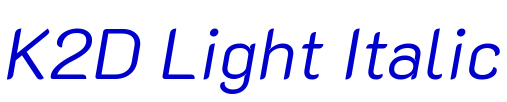 K2D Light Italic フォント